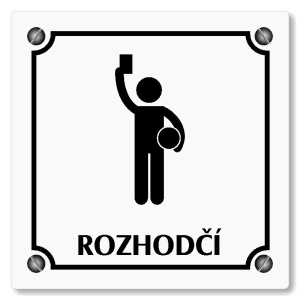 Rozhodčí, 100x100mm, bílá, Kansas